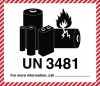 UN 3481 Hazardous goods label